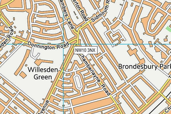 NW10 3NX map - OS VectorMap District (Ordnance Survey) NW10 3NX map - OS VectorMap District (Ordnance Survey)