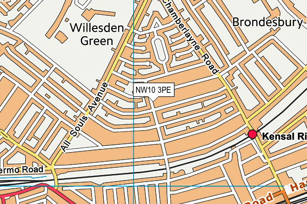 NW10 3PE map - OS VectorMap District (Ordnance Survey)