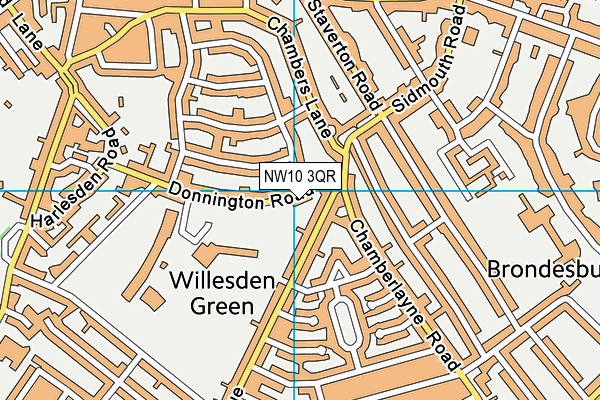 NW10 3QR map - OS VectorMap District (Ordnance Survey) NW10 3QR map - OS VectorMap District (Ordnance Survey)