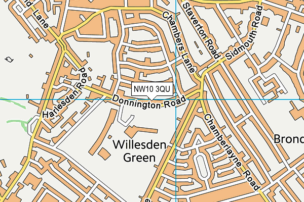 NW10 3QU map - OS VectorMap District (Ordnance Survey)