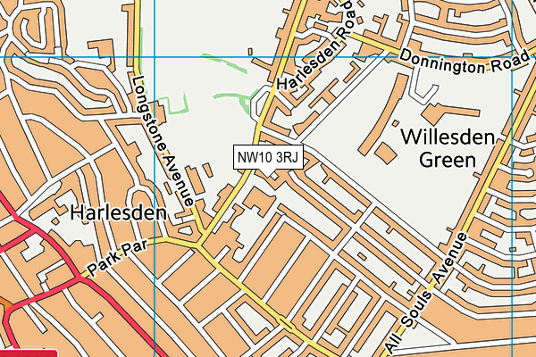 NW10 3RJ map - OS VectorMap District (Ordnance Survey) NW10 3RJ map - OS VectorMap District (Ordnance Survey)