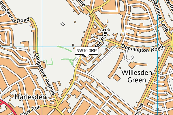NW10 3RP map - OS VectorMap District (Ordnance Survey) NW10 3RP map - OS VectorMap District (Ordnance Survey)