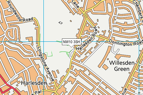 NW10 3SH map - OS VectorMap District (Ordnance Survey) NW10 3SH map - OS VectorMap District (Ordnance Survey)