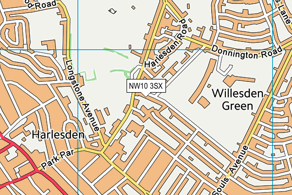NW10 3SX map - OS VectorMap District (Ordnance Survey) NW10 3SX map - OS VectorMap District (Ordnance Survey)