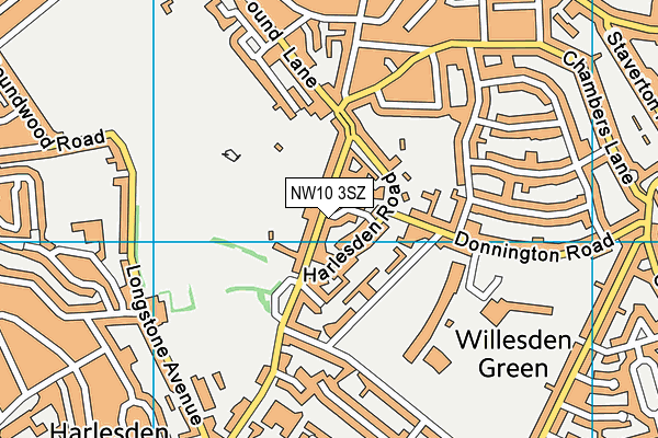 NW10 3SZ map - OS VectorMap District (Ordnance Survey) NW10 3SZ map - OS VectorMap District (Ordnance Survey)