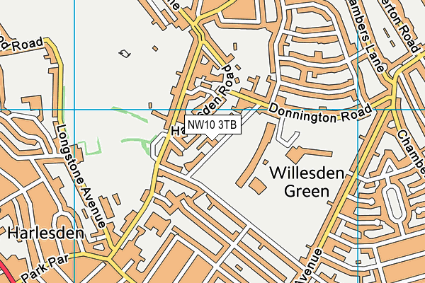 NW10 3TB map - OS VectorMap District (Ordnance Survey) NW10 3TB map - OS VectorMap District (Ordnance Survey)