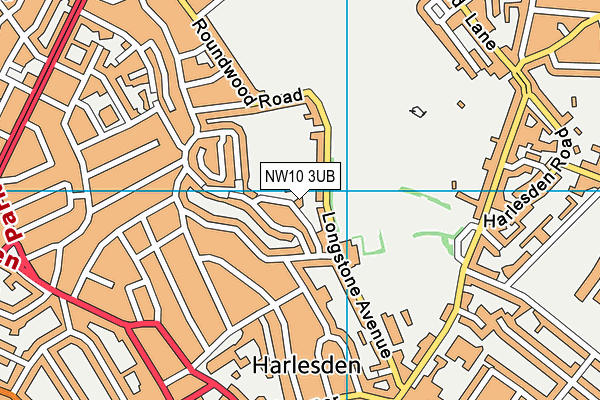 NW10 3UB map - OS VectorMap District (Ordnance Survey) NW10 3UB map - OS VectorMap District (Ordnance Survey)
