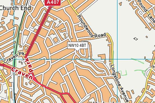 NW10 4BT map - OS VectorMap District (Ordnance Survey) NW10 4BT map - OS VectorMap District (Ordnance Survey)