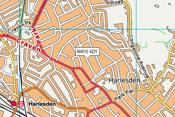 NW10 4DY map - OS VectorMap District (Ordnance Survey) NW10 4DY map - OS VectorMap District (Ordnance Survey)