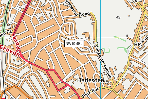 NW10 4EL map - OS VectorMap District (Ordnance Survey) NW10 4EL map - OS VectorMap District (Ordnance Survey)