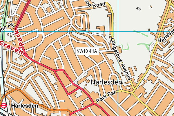 NW10 4HA map - OS VectorMap District (Ordnance Survey) NW10 4HA map - OS VectorMap District (Ordnance Survey)