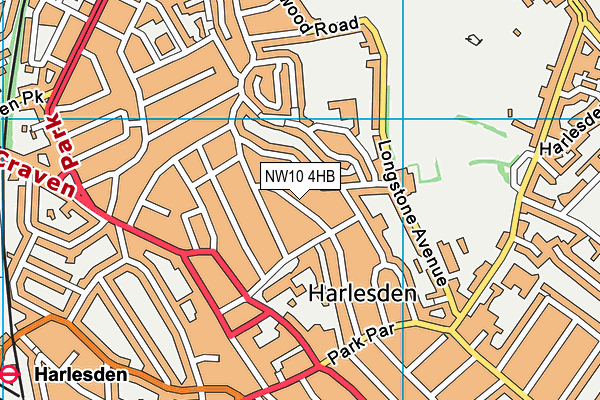 NW10 4HB map - OS VectorMap District (Ordnance Survey) NW10 4HB map - OS VectorMap District (Ordnance Survey)