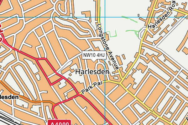 NW10 4HJ map - OS VectorMap District (Ordnance Survey)