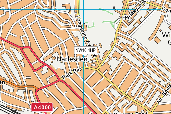 NW10 4HP map - OS VectorMap District (Ordnance Survey)