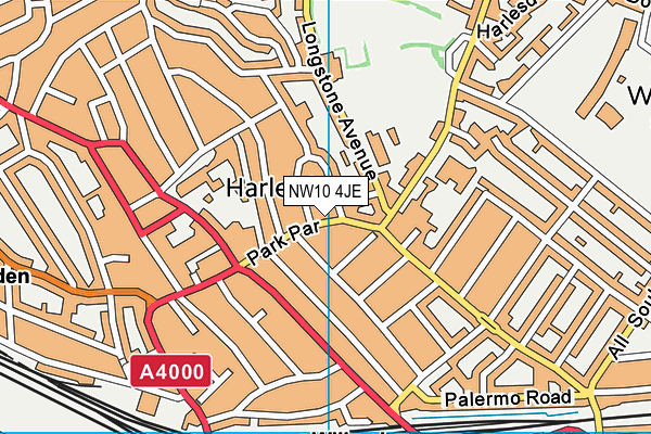 NW10 4JE map - OS VectorMap District (Ordnance Survey)