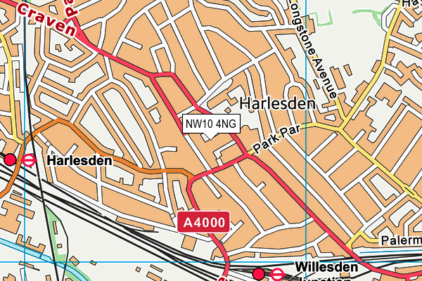 NW10 4NG map - OS VectorMap District (Ordnance Survey)