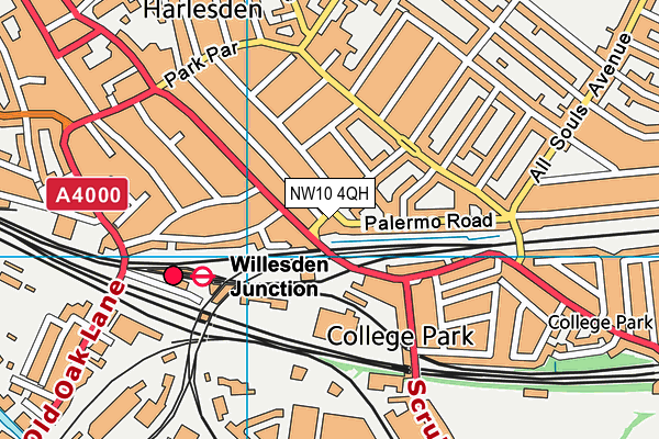 NW10 4QH map - OS VectorMap District (Ordnance Survey) NW10 4QH map - OS VectorMap District (Ordnance Survey)