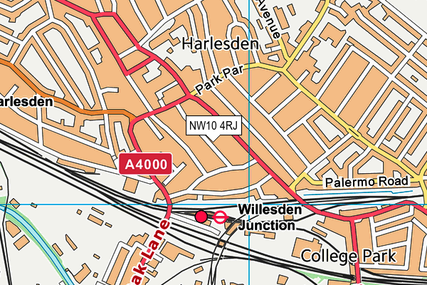 NW10 4RJ map - OS VectorMap District (Ordnance Survey) NW10 4RJ map - OS VectorMap District (Ordnance Survey)