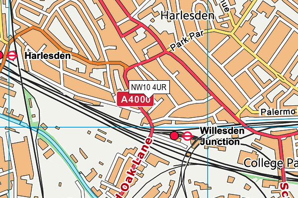 NW10 4UR map - OS VectorMap District (Ordnance Survey) NW10 4UR map - OS VectorMap District (Ordnance Survey)