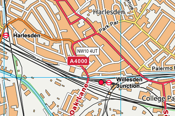 NW10 4UT map - OS VectorMap District (Ordnance Survey) NW10 4UT map - OS VectorMap District (Ordnance Survey)