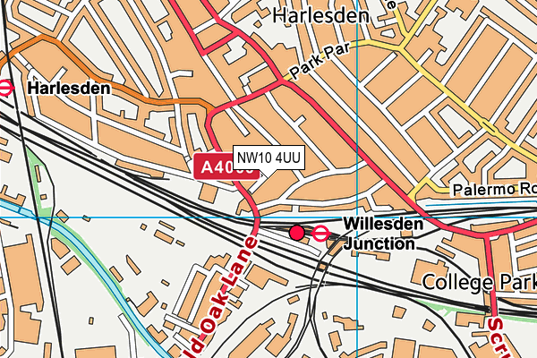 NW10 4UU map - OS VectorMap District (Ordnance Survey) NW10 4UU map - OS VectorMap District (Ordnance Survey)