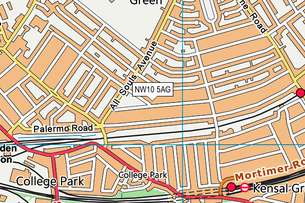 NW10 5AG map - OS VectorMap District (Ordnance Survey) NW10 5AG map - OS VectorMap District (Ordnance Survey)