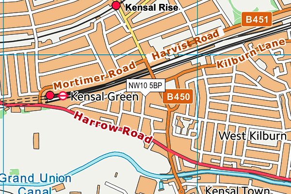 NW10 5BP map - OS VectorMap District (Ordnance Survey) NW10 5BP map - OS VectorMap District (Ordnance Survey)