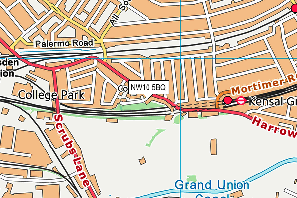 NW10 5BQ map - OS VectorMap District (Ordnance Survey) NW10 5BQ map - OS VectorMap District (Ordnance Survey)