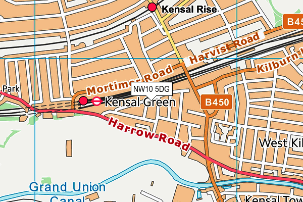 NW10 5DG map - OS VectorMap District (Ordnance Survey) NW10 5DG map - OS VectorMap District (Ordnance Survey)