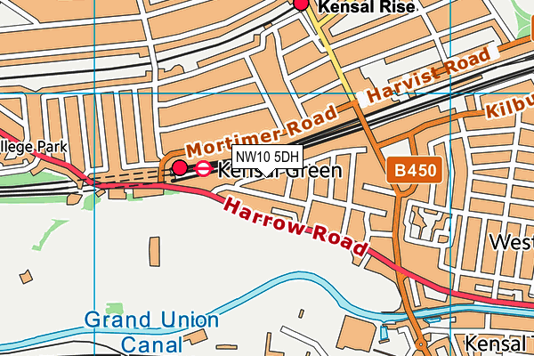 NW10 5DH map - OS VectorMap District (Ordnance Survey) NW10 5DH map - OS VectorMap District (Ordnance Survey)