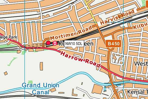 NW10 5DL map - OS VectorMap District (Ordnance Survey) NW10 5DL map - OS VectorMap District (Ordnance Survey)