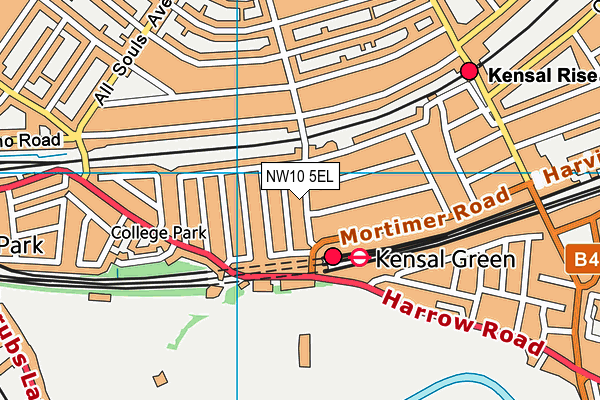 NW10 5EL map - OS VectorMap District (Ordnance Survey) NW10 5EL map - OS VectorMap District (Ordnance Survey)