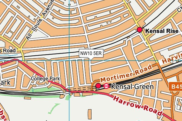 NW10 5ER map - OS VectorMap District (Ordnance Survey) NW10 5ER map - OS VectorMap District (Ordnance Survey)