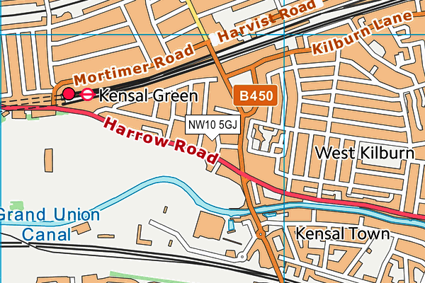 NW10 5GJ map - OS VectorMap District (Ordnance Survey) NW10 5GJ map - OS VectorMap District (Ordnance Survey)