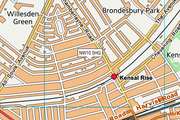 NW10 5HG map - OS VectorMap District (Ordnance Survey) NW10 5HG map - OS VectorMap District (Ordnance Survey)