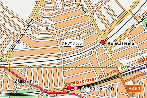 NW10 5JB map - OS VectorMap District (Ordnance Survey) NW10 5JB map - OS VectorMap District (Ordnance Survey)