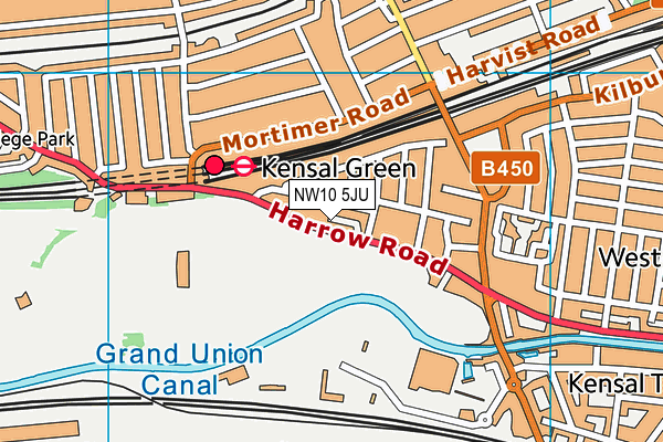 NW10 5JU map - OS VectorMap District (Ordnance Survey) NW10 5JU map - OS VectorMap District (Ordnance Survey)