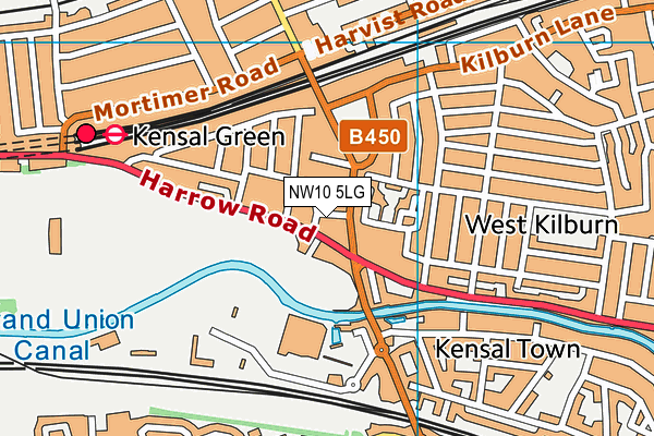 NW10 5LG map - OS VectorMap District (Ordnance Survey) NW10 5LG map - OS VectorMap District (Ordnance Survey)