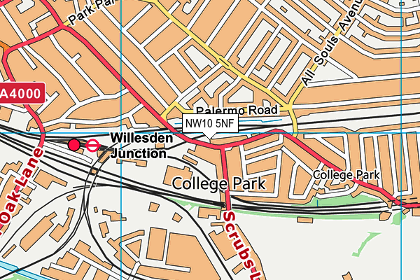 NW10 5NF map - OS VectorMap District (Ordnance Survey) NW10 5NF map - OS VectorMap District (Ordnance Survey)