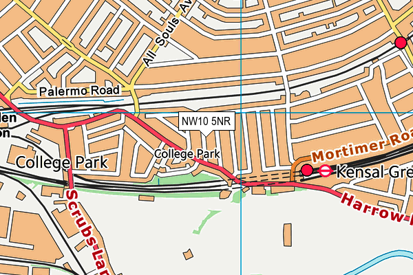 NW10 5NR map - OS VectorMap District (Ordnance Survey) NW10 5NR map - OS VectorMap District (Ordnance Survey)