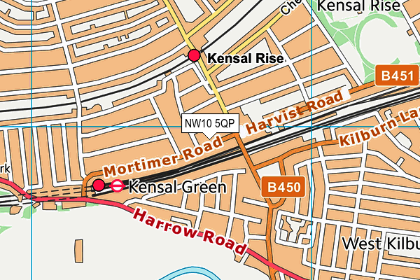 NW10 5QP map - OS VectorMap District (Ordnance Survey) NW10 5QP map - OS VectorMap District (Ordnance Survey)