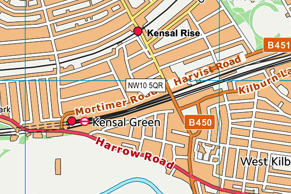 NW10 5QR map - OS VectorMap District (Ordnance Survey) NW10 5QR map - OS VectorMap District (Ordnance Survey)