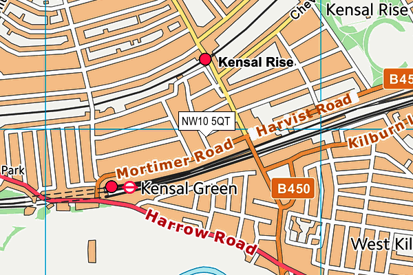 NW10 5QT map - OS VectorMap District (Ordnance Survey) NW10 5QT map - OS VectorMap District (Ordnance Survey)