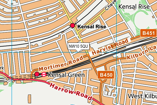 NW10 5QU map - OS VectorMap District (Ordnance Survey)