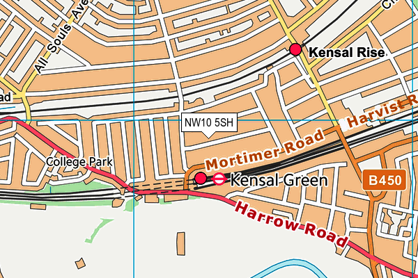 NW10 5SH map - OS VectorMap District (Ordnance Survey) NW10 5SH map - OS VectorMap District (Ordnance Survey)