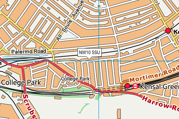 NW10 5SU map - OS VectorMap District (Ordnance Survey) NW10 5SU map - OS VectorMap District (Ordnance Survey)