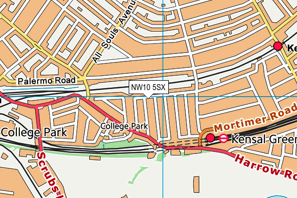 NW10 5SX map - OS VectorMap District (Ordnance Survey) NW10 5SX map - OS VectorMap District (Ordnance Survey)