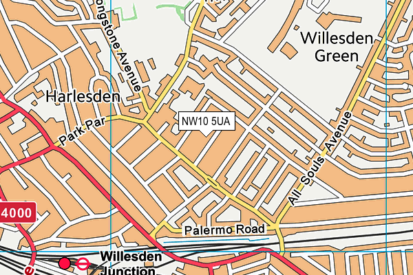 NW10 5UA map - OS VectorMap District (Ordnance Survey) NW10 5UA map - OS VectorMap District (Ordnance Survey)