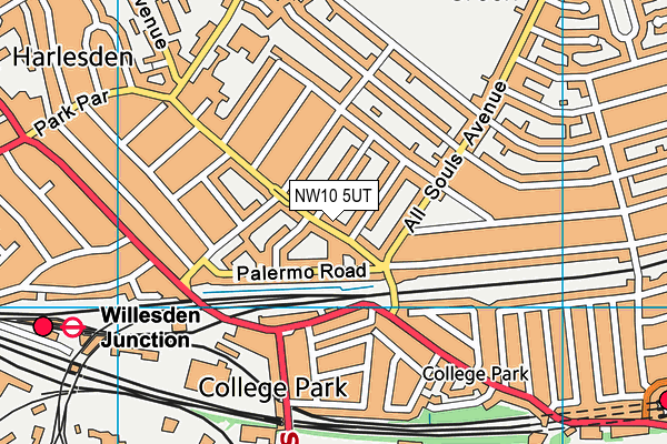 NW10 5UT map - OS VectorMap District (Ordnance Survey) NW10 5UT map - OS VectorMap District (Ordnance Survey)