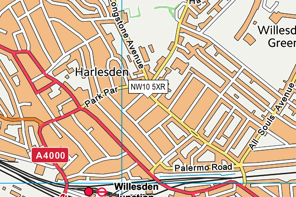 NW10 5XR map - OS VectorMap District (Ordnance Survey) NW10 5XR map - OS VectorMap District (Ordnance Survey)